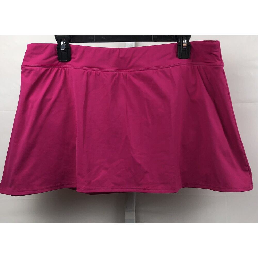 Lands' End Swim Skirt Bottom Women Petite 16P Pink Stretch Skirt w/ Briefs Swim - Picture 9 of 11